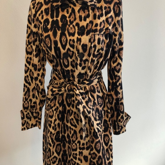 PINK TARTAN LEOPARD TRENCH - Picture 10 of 15